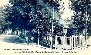 Ain-El-Hadjar - Avenue Gare et Maison du Maire- 1931